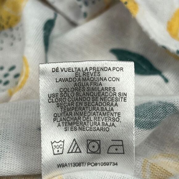 Wallflower Cami XL Lemon Print Button Front Ruffle Flounce Summer Citrus Top - Picture 9 of 9